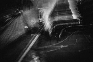 abstract, black and white, long exposure, impressionist photography, sad mood