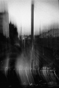 abstract, black and white, long exposure, impressionist photography, sad mood