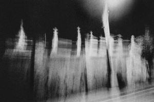 abstract, black and white, long exposure, impressionist photography, sad mood