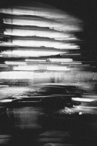 abstract, black and white, long exposure, impressionist photography, sad mood