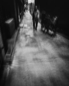 abstract, black and white, long exposure, impressionist photography, sad mood
