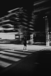 abstract, black and white, long exposure, impressionist photography, sad mood